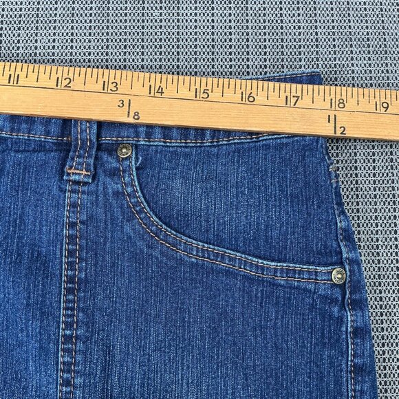 Gloria Vanderbilt Womens 14 Blue Bermuda Denim Shorts All-Around Slimming Effect - Picture 4 of 10